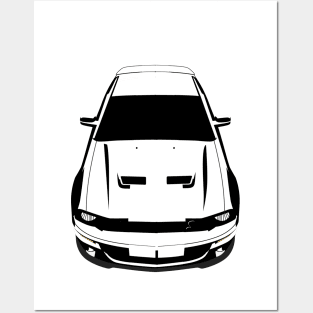 Mustang Shelby GT500 2007-2009 - White lines Posters and Art